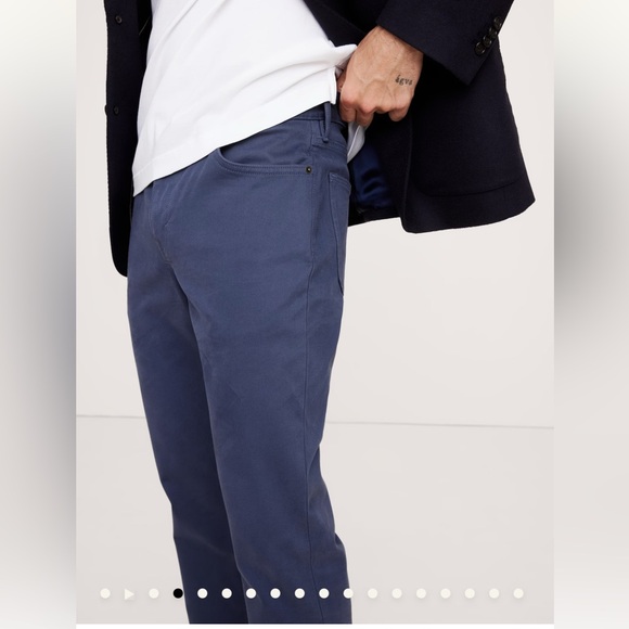 🏷️ New Men’s Banana Republic Blue Grey Travel Jean Slim Fit 31x32 NWT - Picture 3 of 6